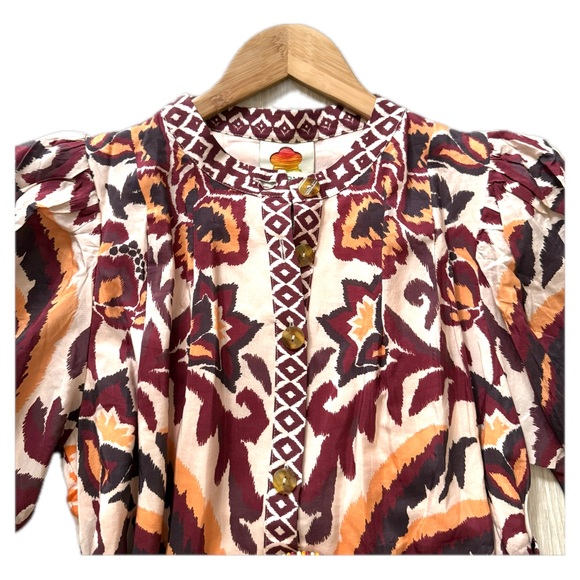 FARM Rio Toucans Scarf Cream Mini Dress, Size M, NWT 🇧🇷 - Picture 7 of 12